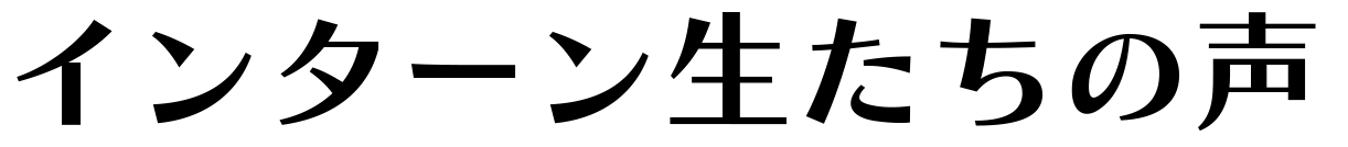 インターン生たちの声